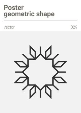 Poster minimal geometric vector shape Stock Illustration