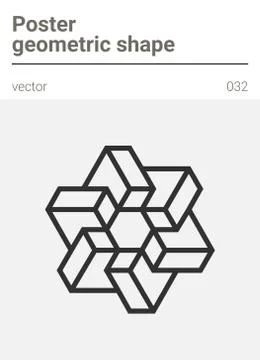 Poster minimal geometric vector shape Stock Illustration