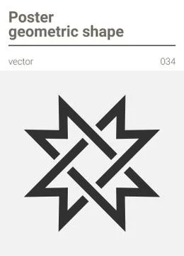 Poster minimal geometric vector shape Stockillustratie
