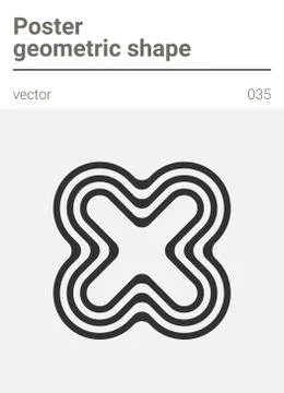 Poster minimal geometric vector shape Stock Illustration