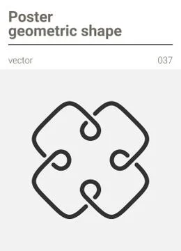 Poster minimal geometric vector shape Stock Illustration