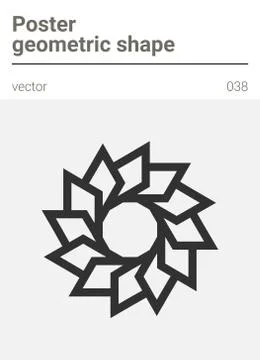 Poster minimal geometric vector shape Stock-Illustration