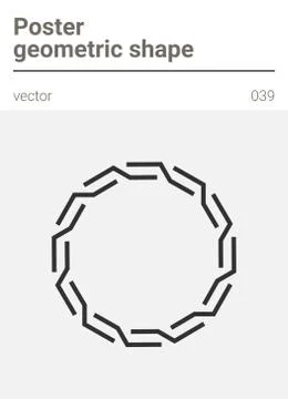 Poster minimal geometric vector shape Stock Illustration