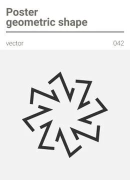 Poster minimal geometric vector shape Stock Illustration