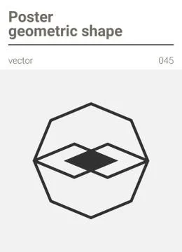 Poster minimal geometric vector shape Stock Illustration