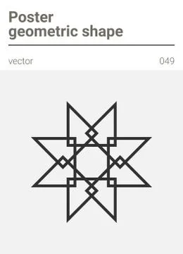 Poster minimal geometric vector shape Stock Illustration
