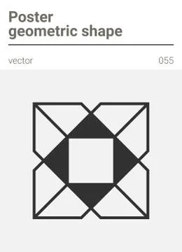Poster minimal geometric vector shape Stock Illustration