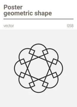 Poster minimal geometric vector shape Stock Illustration