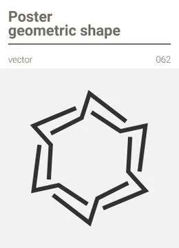 Poster minimal geometric vector shape Stock Illustration