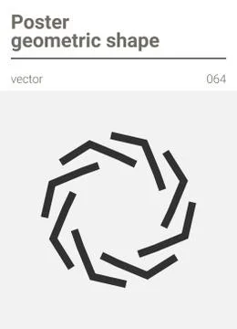 Poster minimal geometric vector shape Illustrazione stock