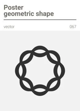 Poster minimal geometric vector shape Stock Illustration
