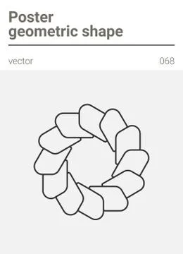 Poster minimal geometric vector shape Stock Illustration