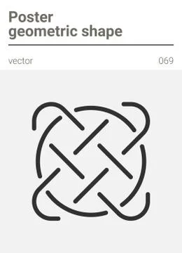 Poster minimal geometric vector shape Stock Illustration