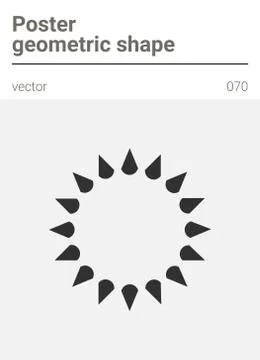 Poster minimal geometric vector shape Stock Illustration