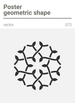 Poster minimal geometric vector shape Stock Illustration