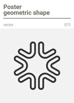 Poster minimal geometric vector shape Stock Illustration