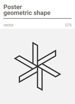 Poster minimal geometric vector shape Stock Illustration