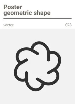 Poster minimal geometric vector shape Stock Illustration