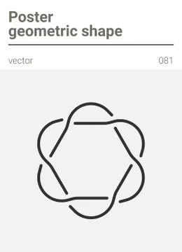 Poster minimal geometric vector shape Stock Illustration