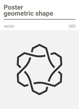 Poster minimal geometric vector shape Stock Illustration