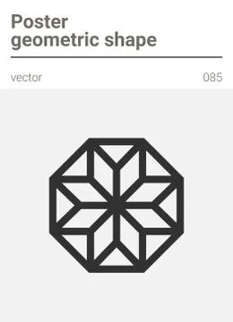 Poster minimal geometric vector shape Stock Illustration