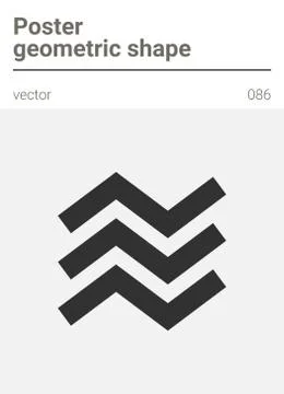 Poster minimal geometric vector shape Illustrazione stock