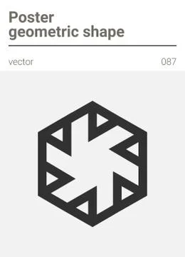 Poster minimal geometric vector shape Stock Illustration