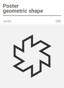 Poster minimal geometric vector shape Stock Illustration