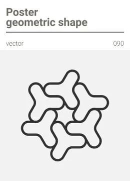 Poster minimal geometric vector shape Stock Illustration