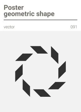 Poster minimal geometric vector shape Stock Illustration