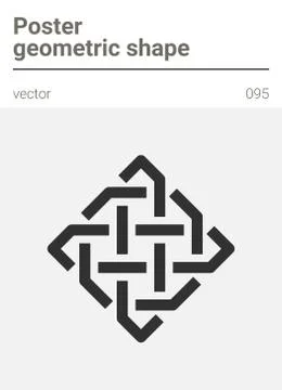 Poster minimal geometric vector shape Stock Illustration