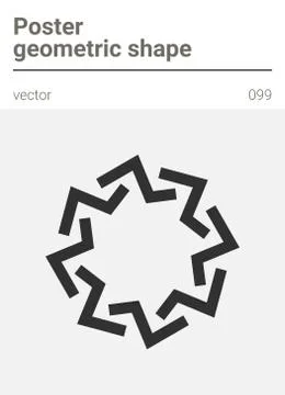Poster minimal geometric vector shape Stock Illustration