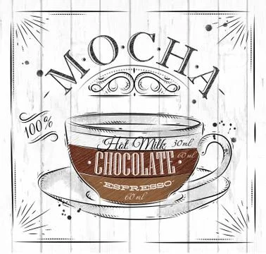 Poster mocha Stock Illustration