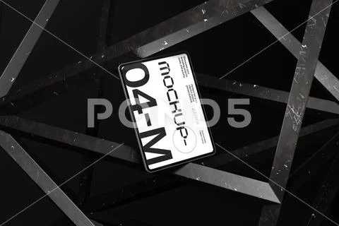 Poster Mockup on Metal Beams Modello PSD