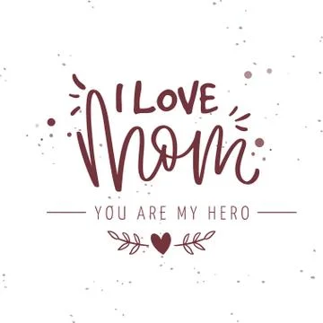 Poster for mom with text Illustrazione stock