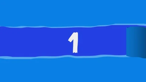 Poster Numbers Blue Video stock 104733585