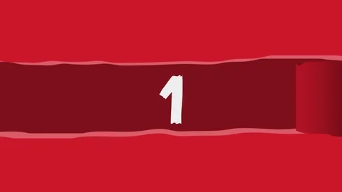 Poster Numbers Red Video stock 104735132