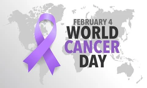 Poster or Banner Background in World Cancer Day Concept. Vector Illustration. Stock Illustration