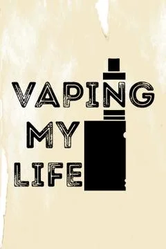 The poster or emblem with an electronic cigarette 스톡 일러스트