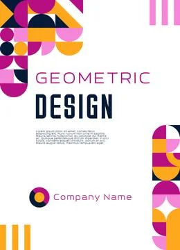 Poster or flyer template, modern geometric pattern イラスト素材