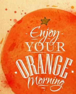 Poster orange Stock Illustration