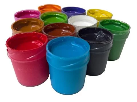 Poster Paint Exposed Isolated Stock Photos