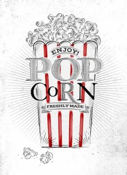 Poster popcorn Stock Illustration