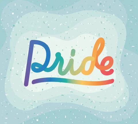 Poster of pride lettering 库存插图