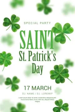 Poster in the pub on St Patrick's Day. Stock Illustration