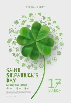 Poster in the pub on St Patrick's Day. Stock Illustration