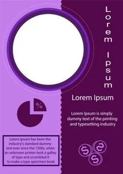 The poster is purple Stock Illustration