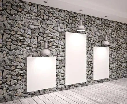 Poster in room Stock Illustration