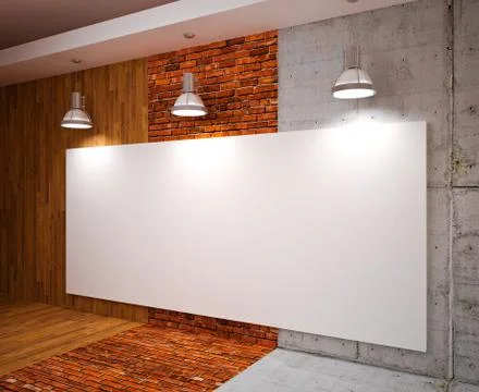 Poster in room Stock Illustration