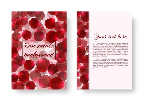 A poster with rose petals Stock Illustration